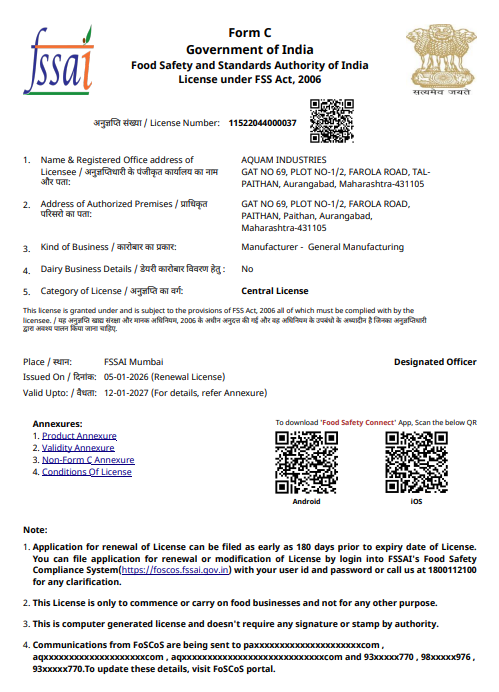 FSSAI License